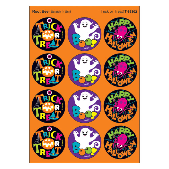 Trick or Treat!/Root Beer Stinky Stickers®, 48 Per Pack, 6 Packs Trick or Treat!/Root Beer Stinky Stickers®, 48 Per Pack, 6 Packs