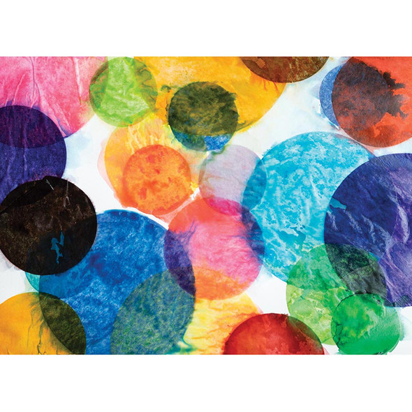 Bleeding Tissue Circles Assortment, 25 Assorted Colors, Assorted Sizes, 2,250 Circles
