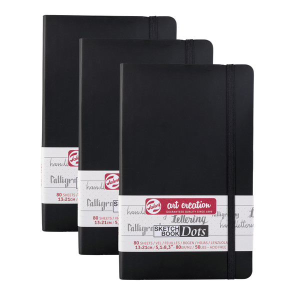 Dotted Sketchbook, 80 Sheets, 50lbs, 5.1" x 8.3", Pack of 3