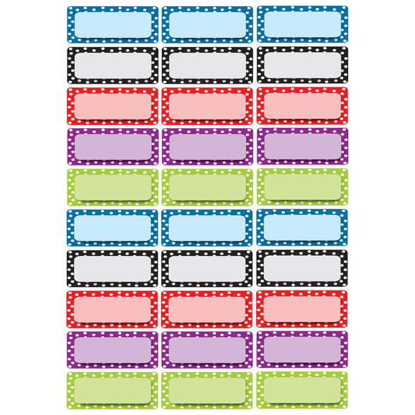 Die-Cut Magnetic Foam Color Dots Labels/Nameplates, 30 Per Pack, 3 Packs