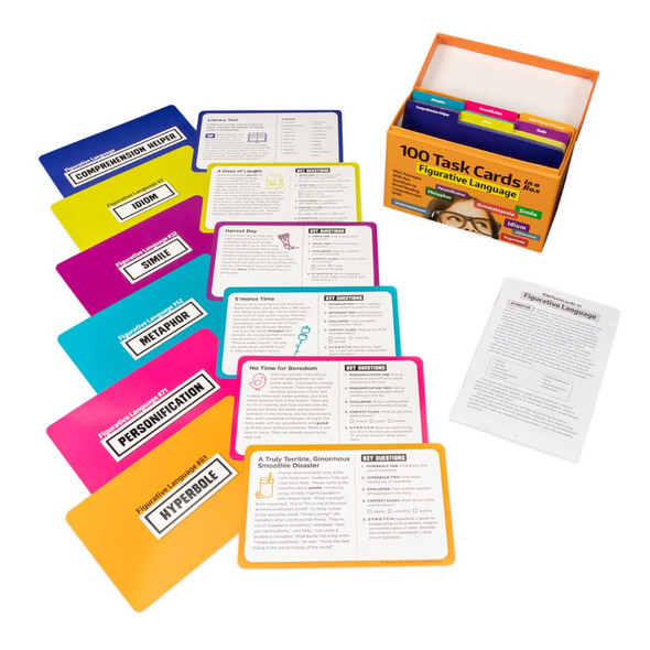 100 Task Cards in a Box: Figurative Language