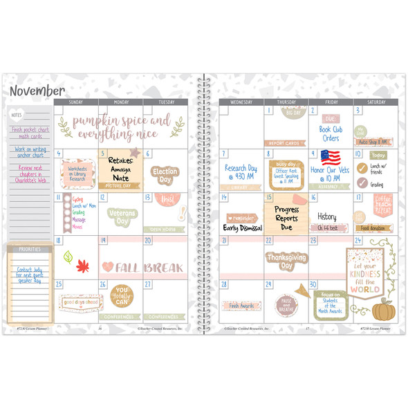 Terrazzo Tones Teacher Planner