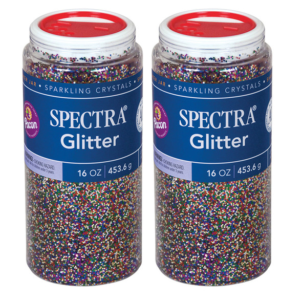 Glitter, Multicolor, 1 lb. Per Jar, 2 Jars Glitter, Multicolor, 1 lb. Per Jar, 2 Jars