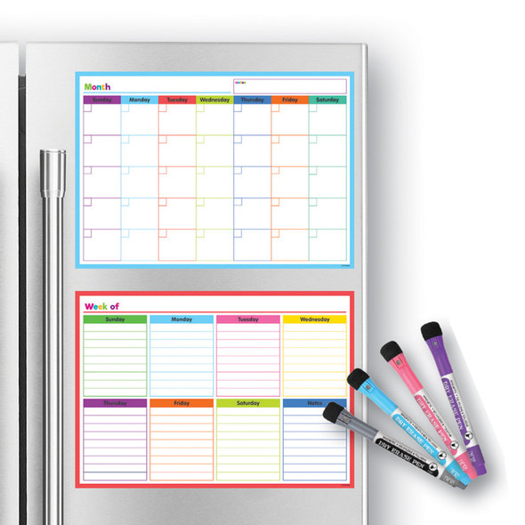 Colorful Dry-Erase Magnetic Calendar Set Colorful Dry-Erase Magnetic Calendar Set