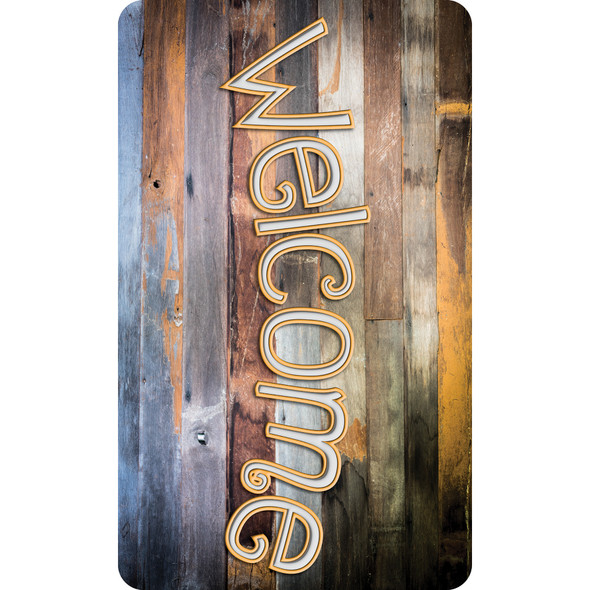 The Original Fun Mat™, Welcome Mat, 18" x 30", Reclaimed Wood Welcome