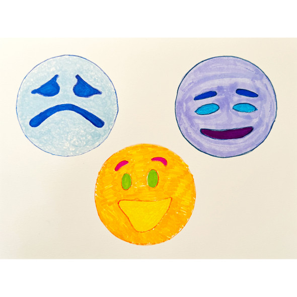 Emotion Token Stencils, Pack of 8
