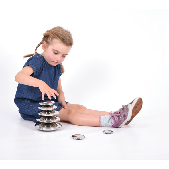 Sensory Reflective Silver Buttons - Set of 7 Sensory Reflective Silver Buttons - Set of 7