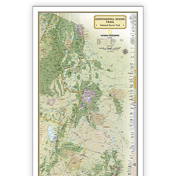Continental Divide Trail Map, In Gift Box, 18" x 48" Continental Divide Trail Map, In Gift Box, 18" x 48"