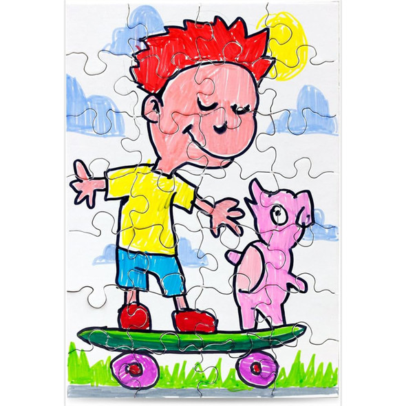 Compoz-A-Puzzle®, 5 1/2" x 8" Rectangle, 28-Piece, Pack of 24
