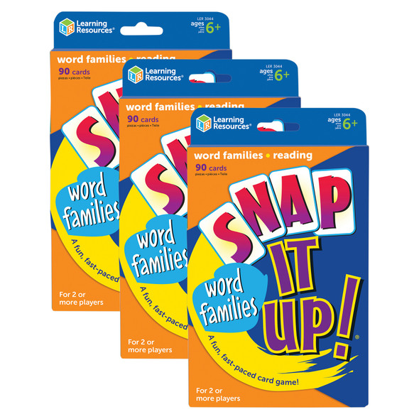 Snap it Up!® Card Games, Phonics & Reading: Word Families, Pack of 3 Snap it Up!® Card Games, Phonics & Reading: Word Families, Pack of 3