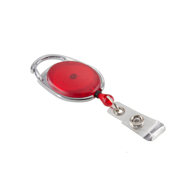 Quick Clip Oval ID Badge Reel, Red, Blue, Smoke, 3 Per Pack, 2 Packs Quick Clip Oval ID Badge Reel, Red, Blue, Smoke, 3 Per Pack, 2 Packs
