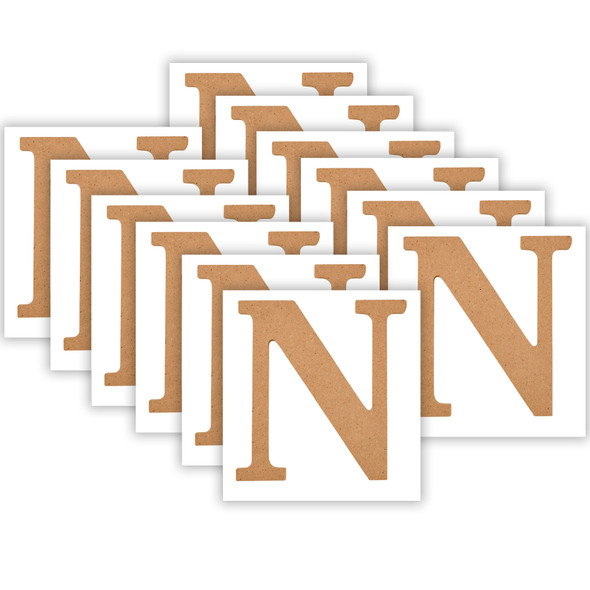 MDF Letter, N, 5 Inch, Pack of 12