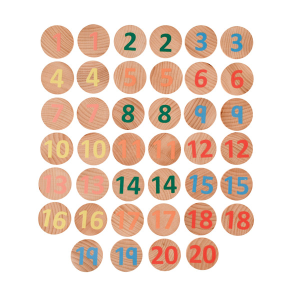 Matching Pairs - Numbers 1-20 - Set of 40 Matching Pairs - Numbers 1-20 - Set of 40