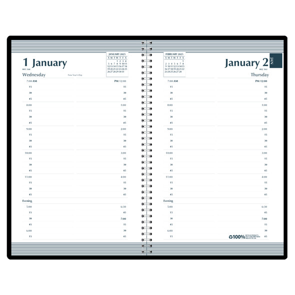 Recycled Daily Calendar Planner Black Cover Recycled Daily Calendar Planner Black Cover