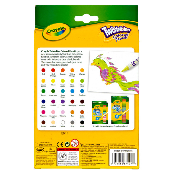 Twistables® Colored Pencils 30 Per Box, 2 Boxes
