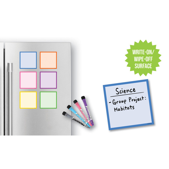 Colorful Dry-Erase Magnetic Square Notes Colorful Dry-Erase Magnetic Square Notes