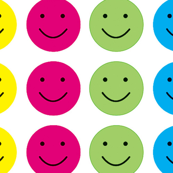 Happy Faces Stickers, 120 Per Pack, 12 Packs