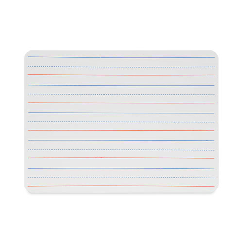 Two-Sided (Red & Blue Ruled/Blank) Dry Erase Board, 9" x 12", Pack of 12