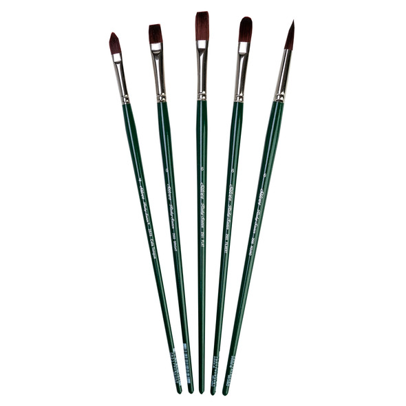 Ruby Satin Size 6 Variety Brush Set, 5 Brushes