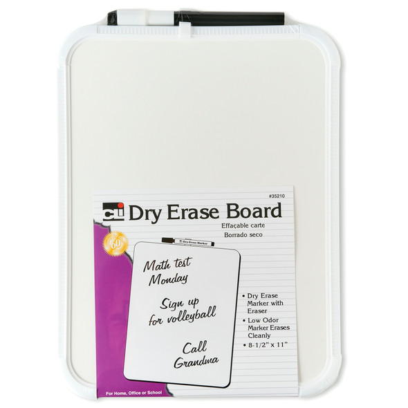 Dry Erase Boards, Framed with Markers & Eraser, White, Pack of 12 Dry Erase Boards, Framed with Markers & Eraser, White, Pack of 12