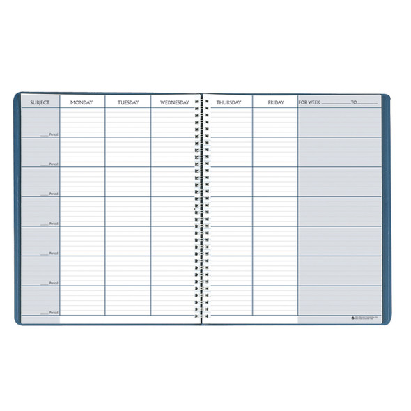 Teachers Planner, Blue, 8-1/2" x 11", Pack of 2 Teachers Planner, Blue, 8-1/2" x 11", Pack of 2