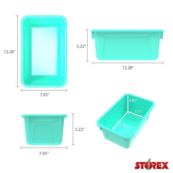 Small Cubby Bin, Teal, Pack of 5 Small Cubby Bin, Teal, Pack of 5