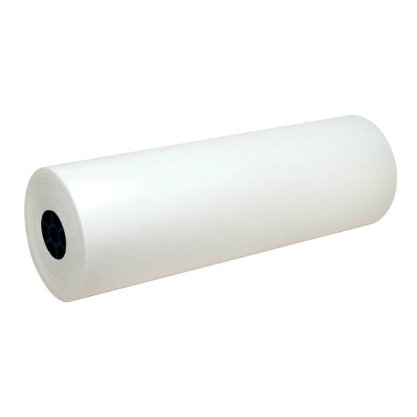 Lightweight Kraft Paper Roll, White, 24" x 1000', 1 Roll Lightweight Kraft Paper Roll, White, 24" x 1000', 1 Roll