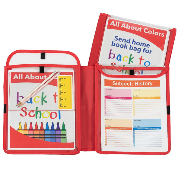 Homework Connector Folder, Red, Pack of 3 Homework Connector Folder, Red, Pack of 3