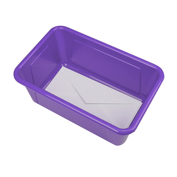 Small Cubby Bin, Purple, Pack of 5 Small Cubby Bin, Purple, Pack of 5