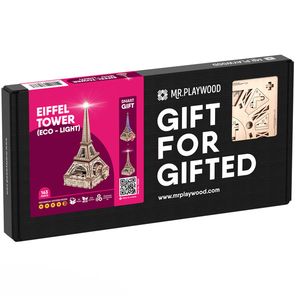 Eiffel Tower Eco-light 3D Wooden STEM Model