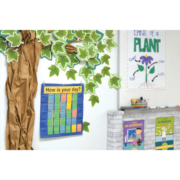 Behavioral Pocket Chart, Blue, 18-1/2" x 21", 1 Chart