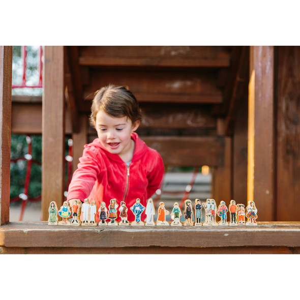 People Around the World Wooden Blocks - Set of 18 - Ages 1+ People Around the World Wooden Blocks - Set of 18 - Ages 1+