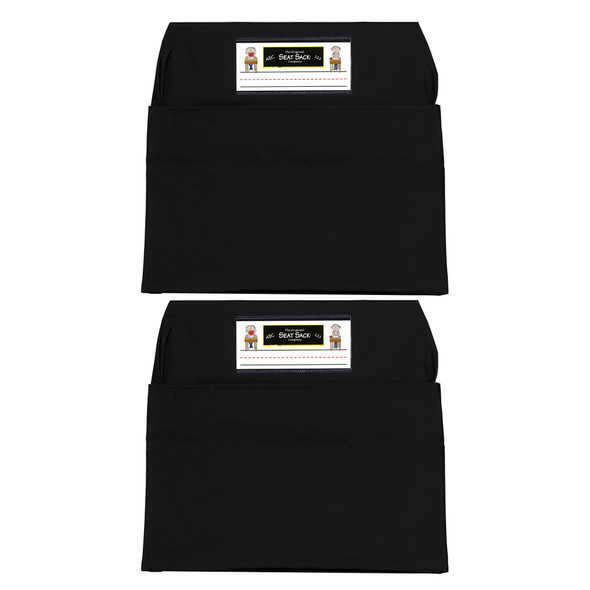 Seat Sack, Medium, 15 inch, Chair Pocket, Black, Pack of 2