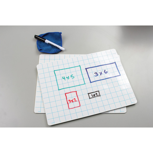 Double-Sided Math Grid Dry Erase Boards, Pack of 10 Double-Sided Math Grid Dry Erase Boards, Pack of 10