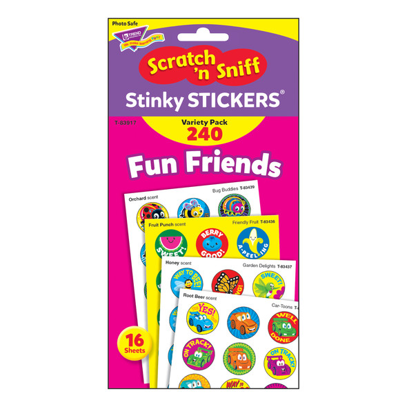 Fun Friends Stinky Stickers® Variety Pack, 240 Per Pack, 3 Packs Fun Friends Stinky Stickers® Variety Pack, 240 Per Pack, 3 Packs