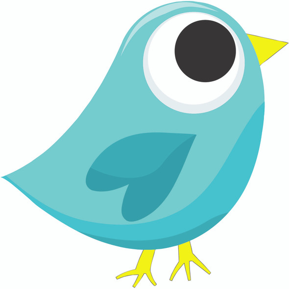 Magnetic Whiteboard Eraser, Blue Tweet, Pack of 6