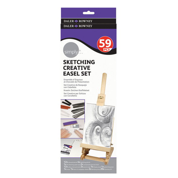 Simply... Sketching Creative Easel Set, 39 Pieces