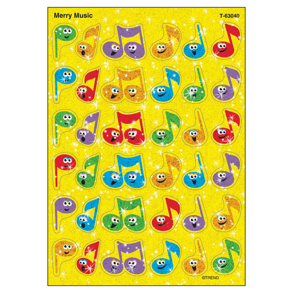 Merry Music Sparkle Stickers®, 72 Per Pack, 12 Packs Merry Music Sparkle Stickers®, 72 Per Pack, 12 Packs