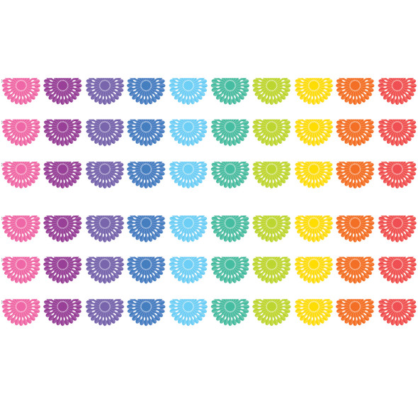 Colorful Fiesta Die-Cut Border Trim, 35 Feet Per Pack, 6 Packs
