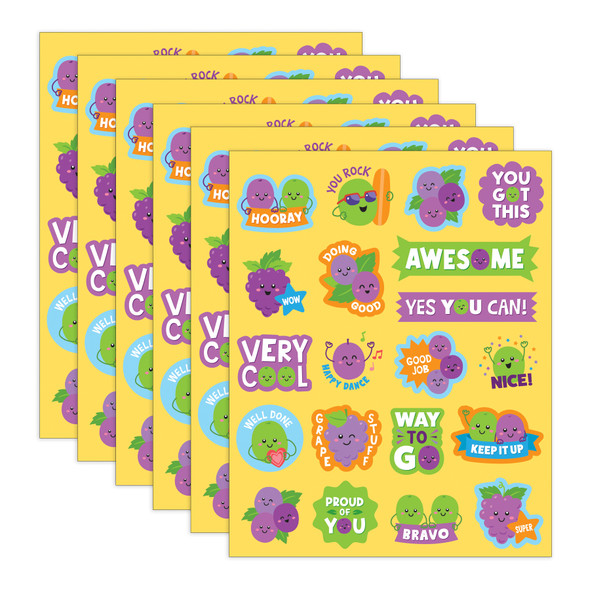 Grape Smelly Stickers, 120 Per Pack, 6 Packs