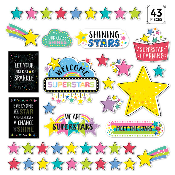 Shine Bright Bulletin Board Set, 43 Pieces Shine Bright Bulletin Board Set, 43 Pieces