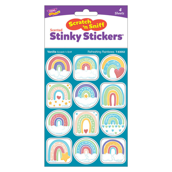 Refreshing Rainbows, Vanilla Scent Scratch 'n Sniff Stinky Stickers®, 48 Per Pack, 6 Packs