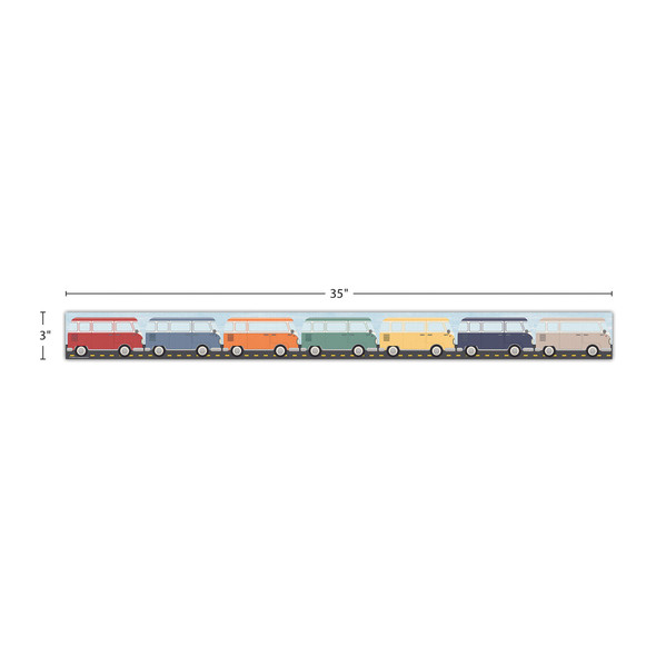 Moving Mountains Road Trip Camper Vans Straight Border Trim, 35 Feet Per Pack, 6 Packs