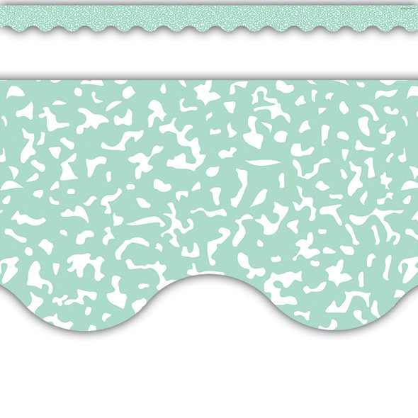 Composition Green Scalloped Border Trim, 35 Feet Per Pack, 6 Packs