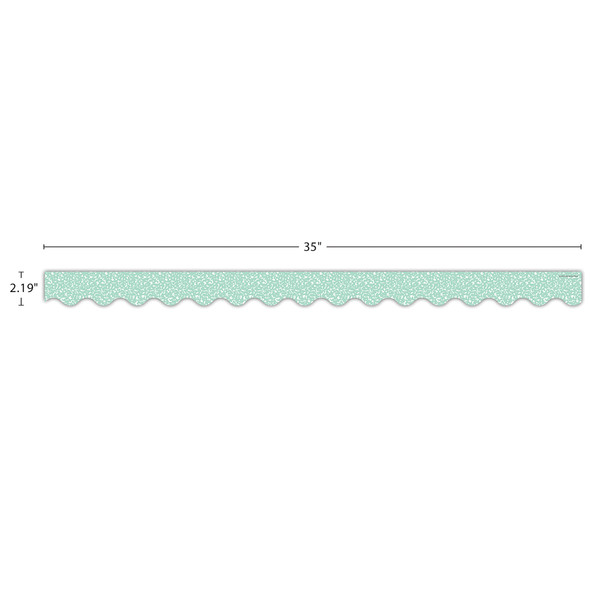 Composition Green Scalloped Border Trim, 35 Feet Per Pack, 6 Packs
