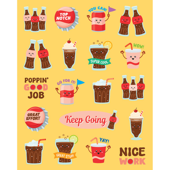 Cola Smelly Stickers, 114 Per Pack, 6 Packs