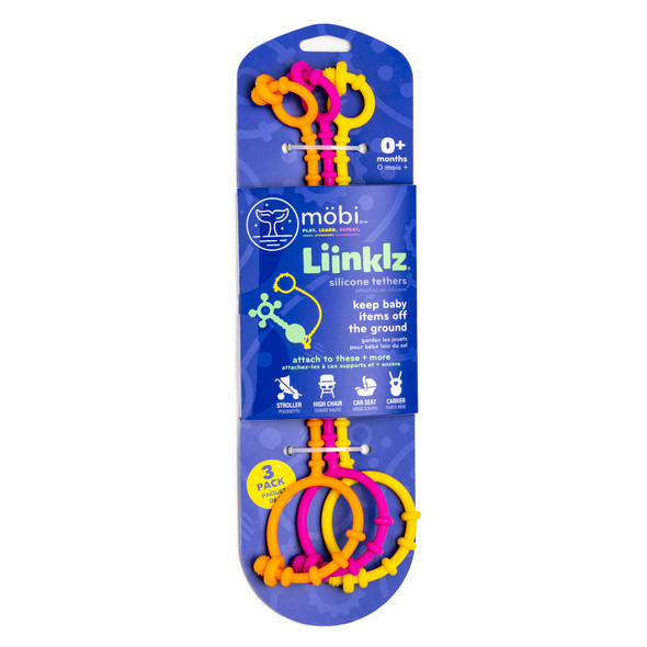 LIINKLZ® Teether ,Vibrant, 3-Pack