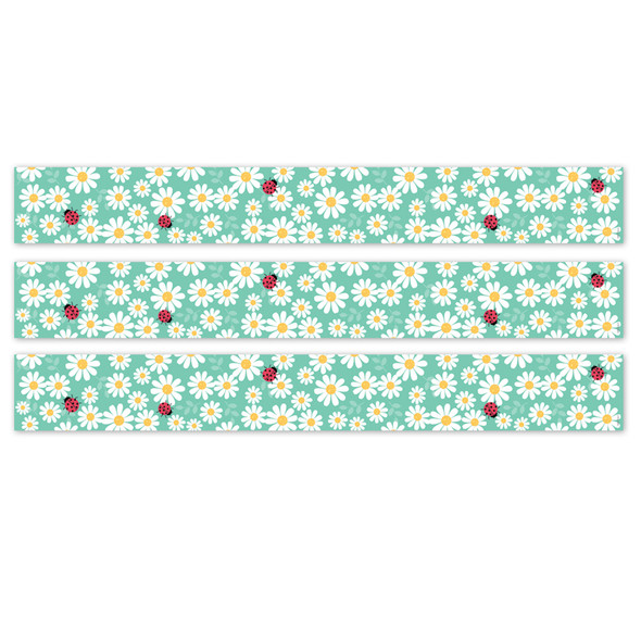 Core Decor Daisy Bug EZ Border, Bulletin Board Border, 48 Feet Per Pack, 3 Packs