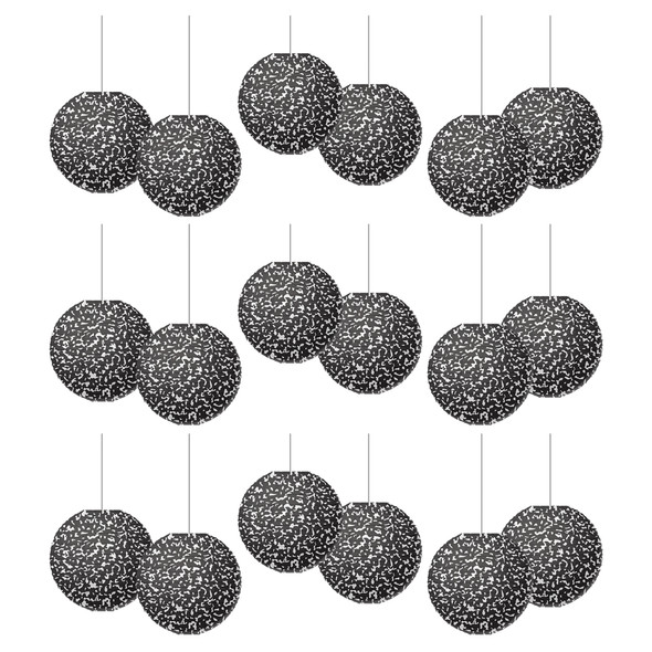 Composition 8" Hanging Paper Lanterns, 6 Per Pack, 3 Packs