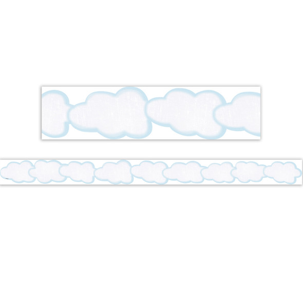 Clouds Die-Cut Border Trim, 35 Feet Per Pack, 6 Packs